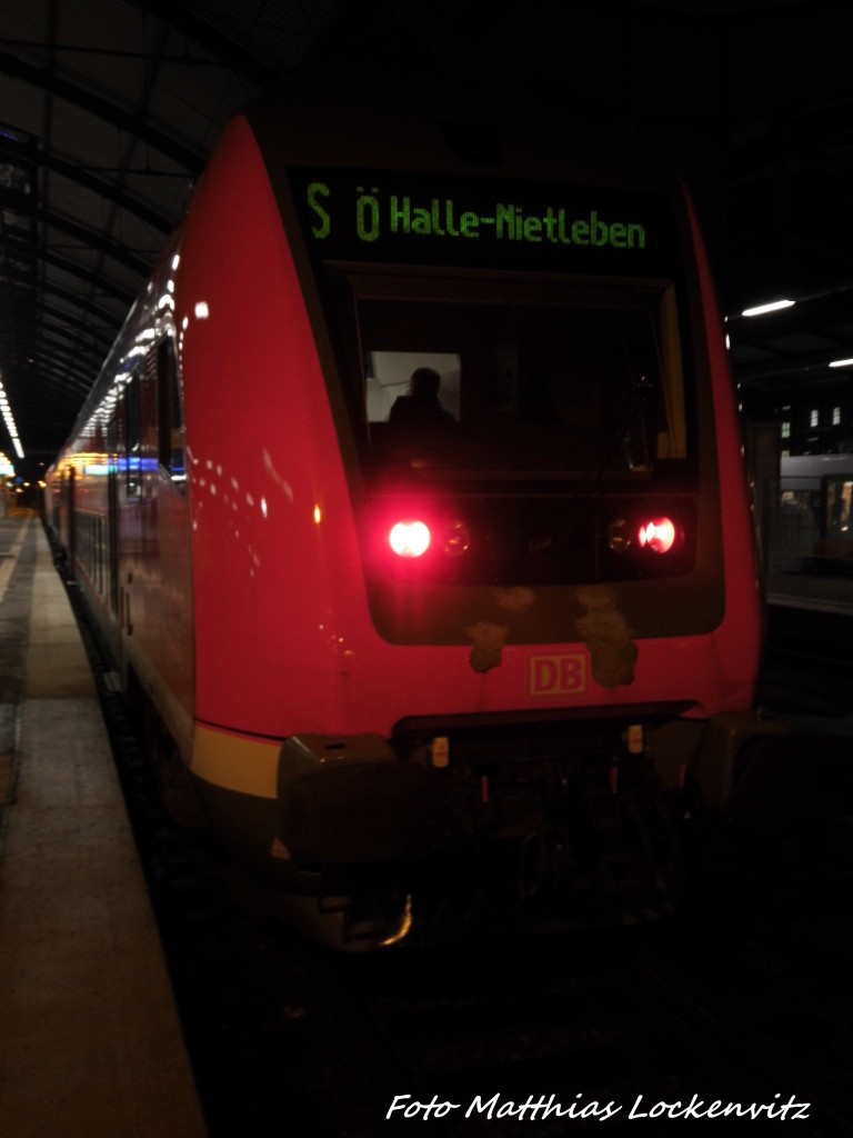 S7 mit ziel Nietleben im Hallenser Hbf am 15.1.16