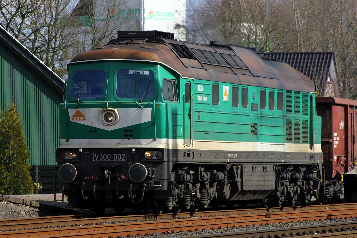 SBW/TRG V300 002(9280 1232 405-1 D-TRG) zu Gast in Jübek. 29.03.2016