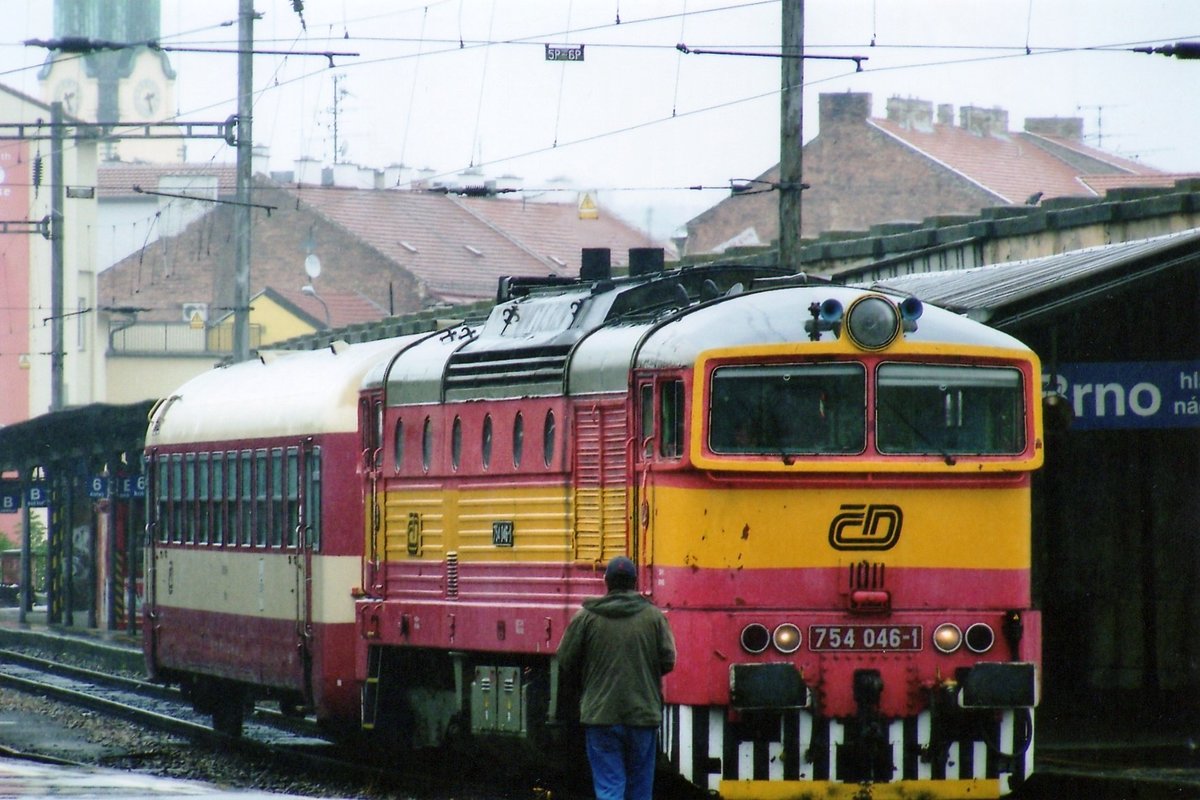 Scanbild von 754 046 mit ein Osobovy in Brno hl.n. am 22 Mai 2008.