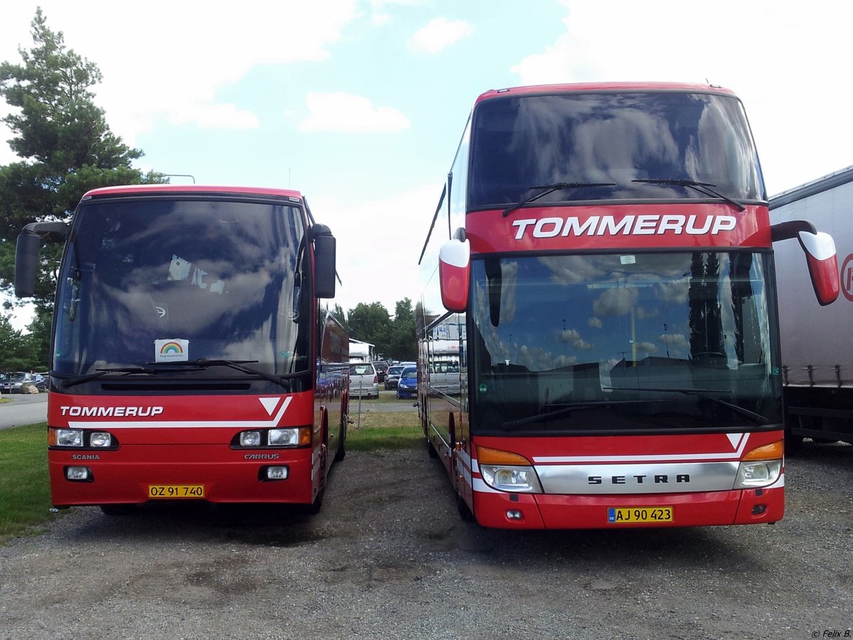 Scania Carrus Star und Setra 431 DT von Tommerup aus Dänemark.