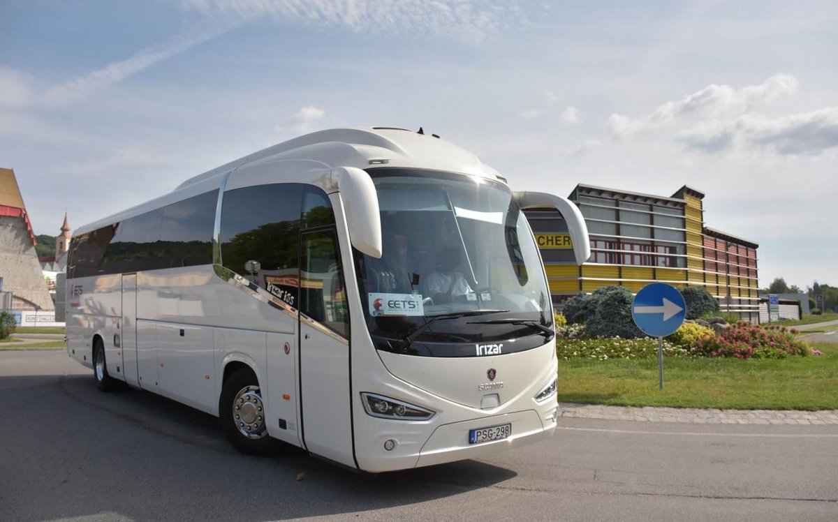 Scania Irizar i6s von EETS Reisen aus Ungarn 2018 in Krems.