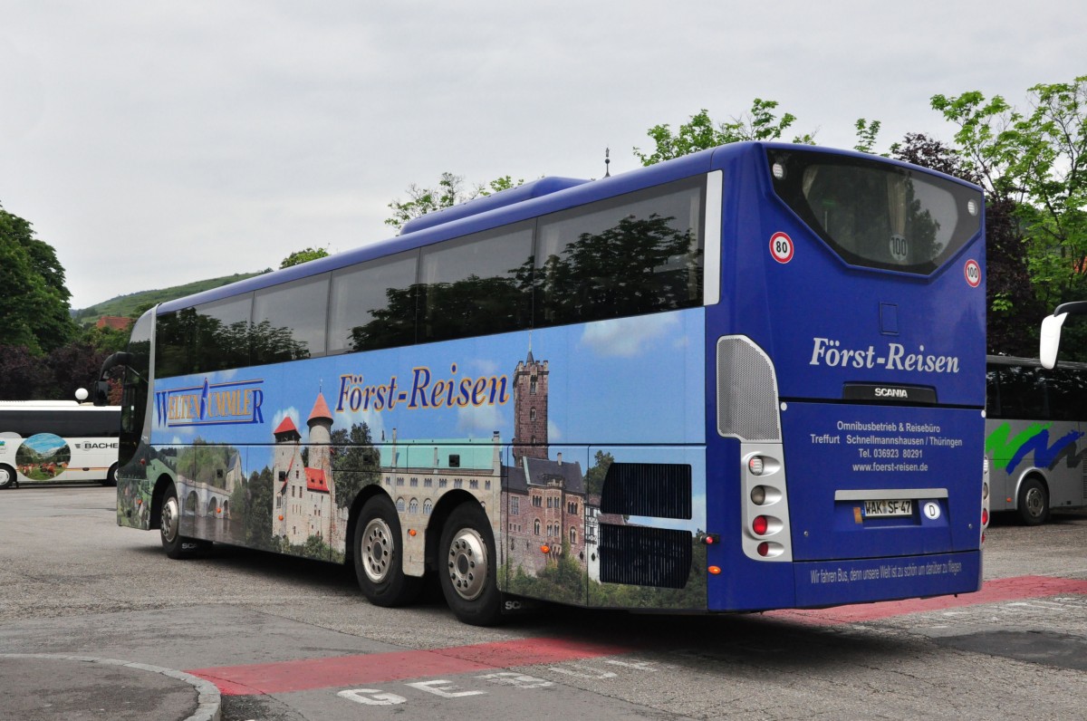 Scania Omnia Express von Frst Reisen aus der BRD am 21.5.2015 in Krems.