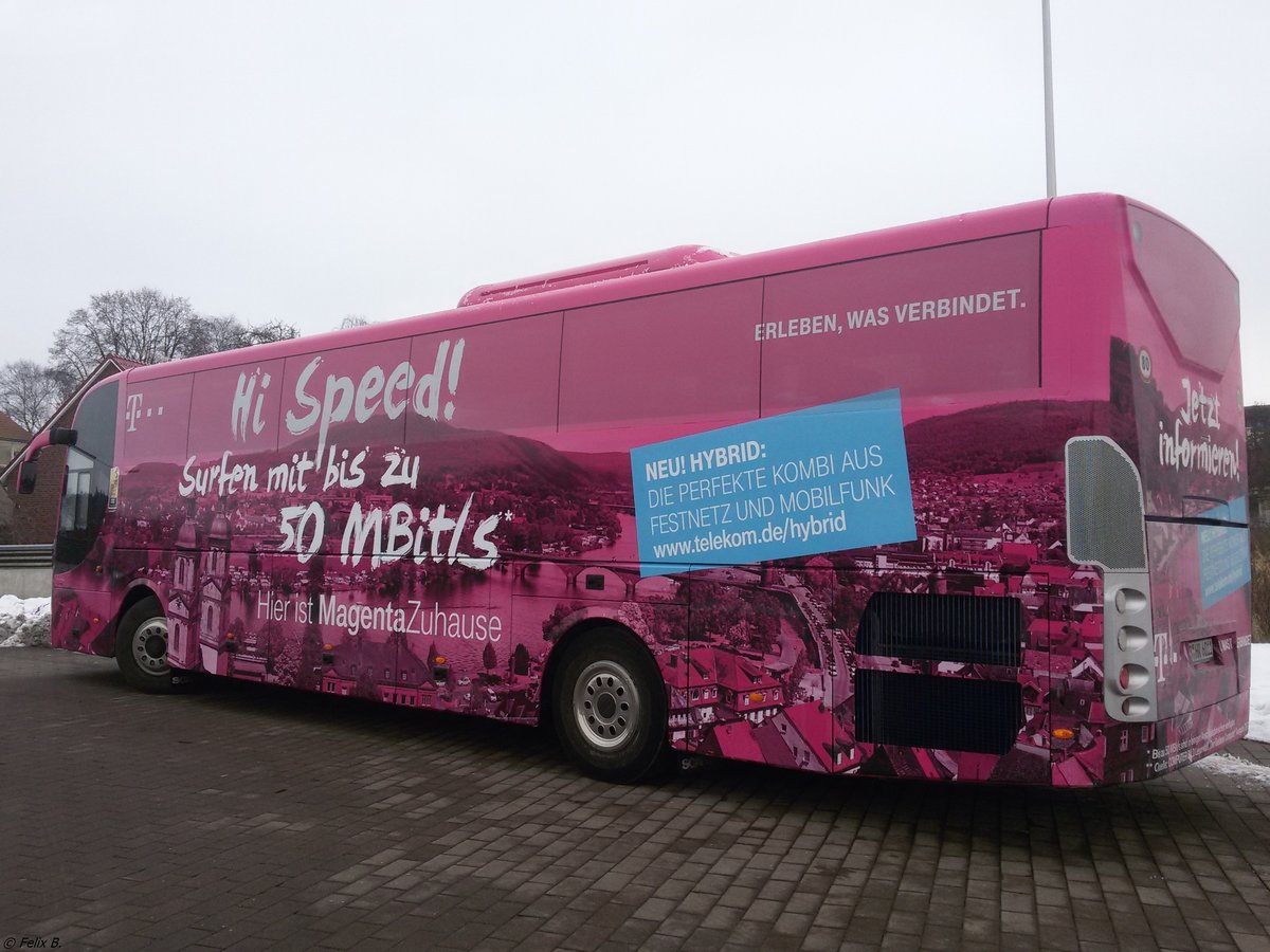 Scania OmniExpress von Dr. Herrmann aus Deutschland in Bergen. 