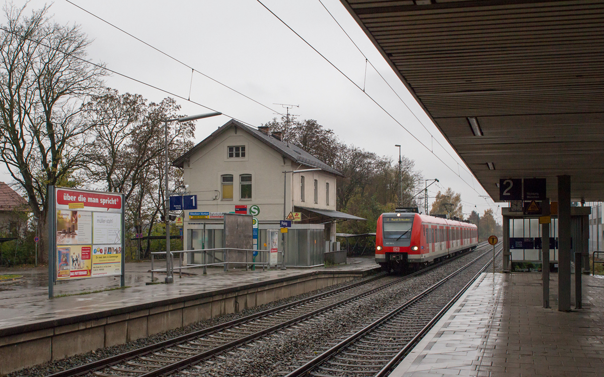 Schlechtes Alltagswetter im November - so auch am Sonntag dem 06.11.16 - herrschte in Poing. 423 781-4 ließ dies unberührt und landete zudem auf dem Chip meiner Kamera.