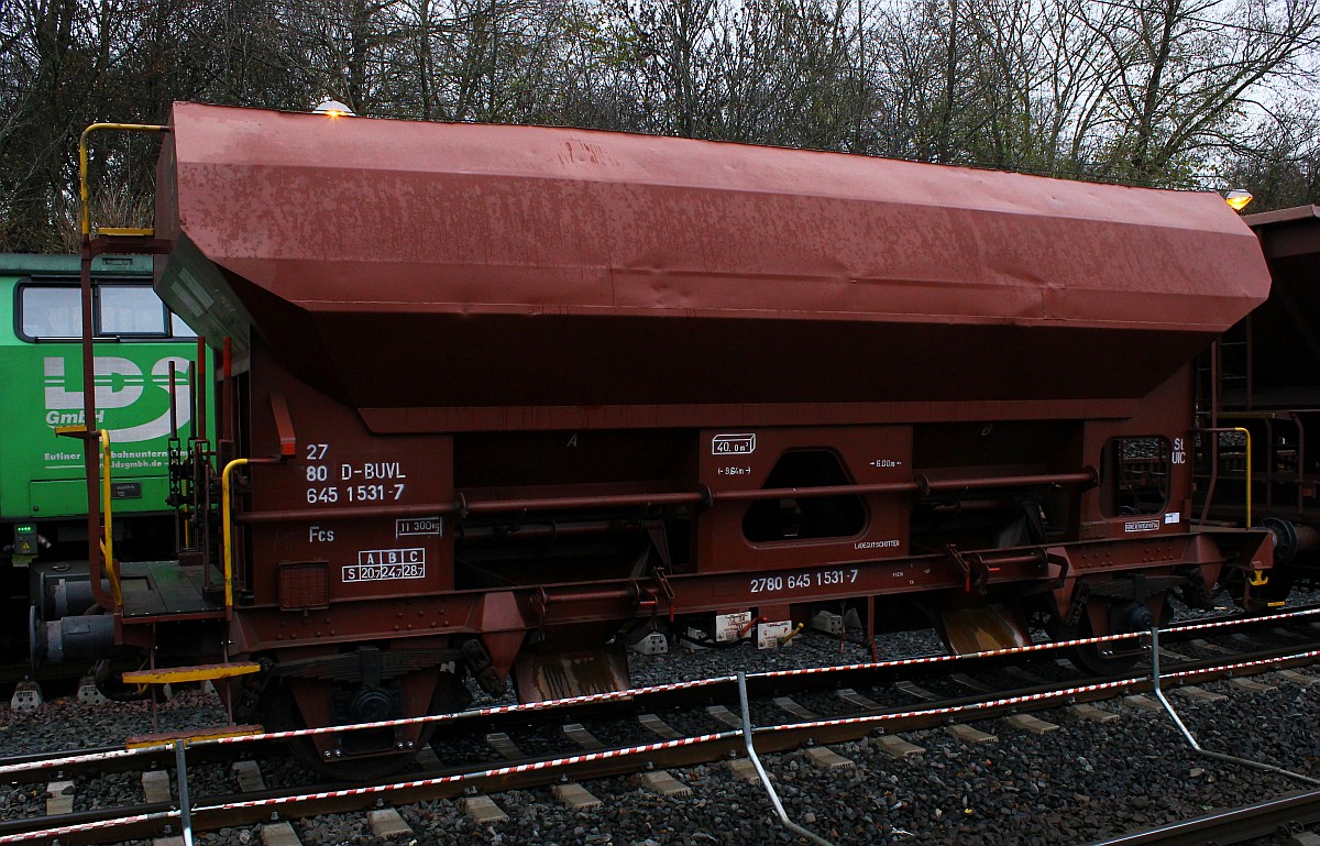 Schüttgutwagen NVR Nummer...27 80 6451 531-7 D-BUVL Gattung F(cs). Schleswig 16.11.15