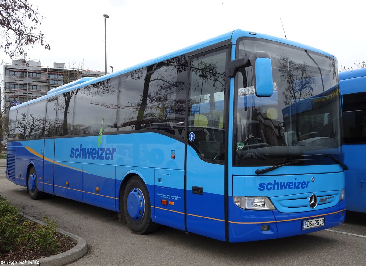 Schweizer Reisen, Verkehr & Touristik aus Waldachtal | FDS-PG 18 | Mercedes-Benz Tourismo II RH | 07.04.2016 in Sindelfingen