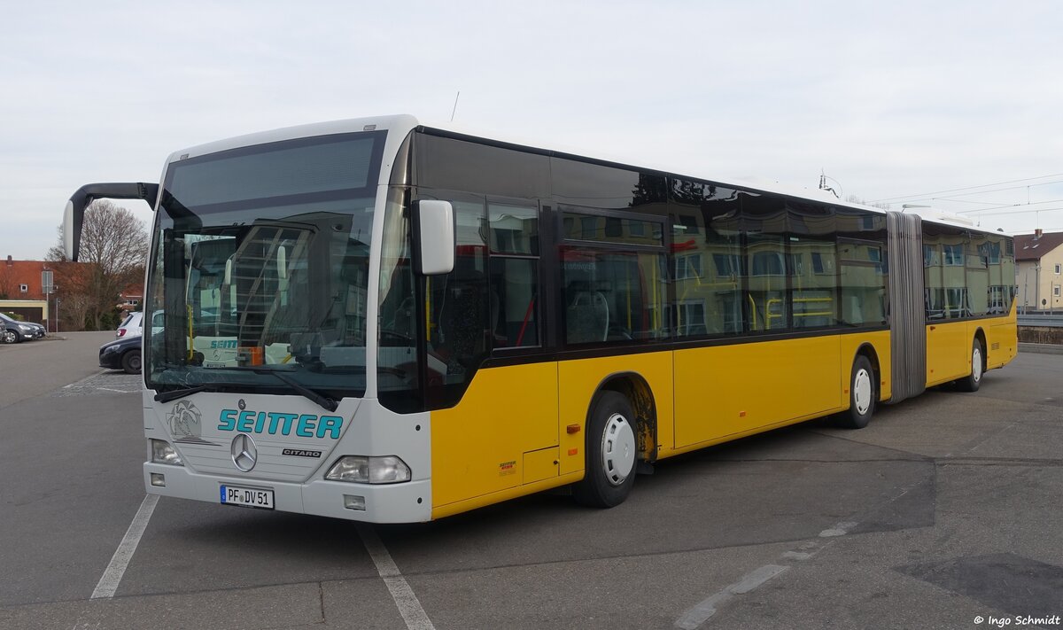 Seitter Shuttle + Tour aus Friolzheim | PF-DV 51 | Mercedes-Benz Citaro G | 23.02.2019 in Ditzingen