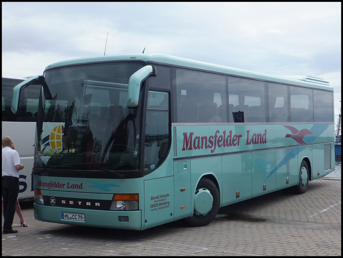 Setra 315 GT-HD von Mansfelder Land aus Deutschland im Stadthafen Sassnitz.