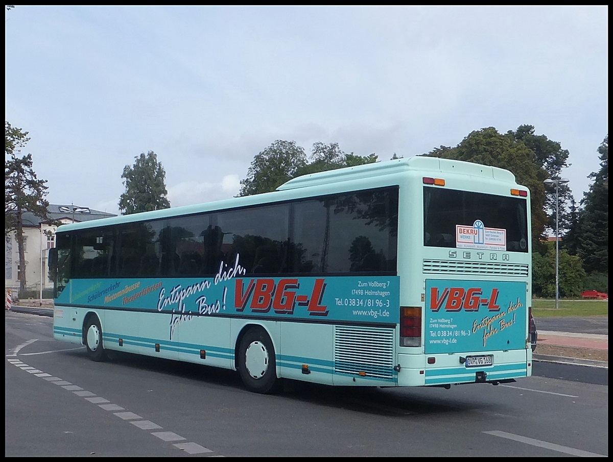 Setra 315 H der Verkehrsbetrieb Greifswald-Land GmbH in Greifswald.