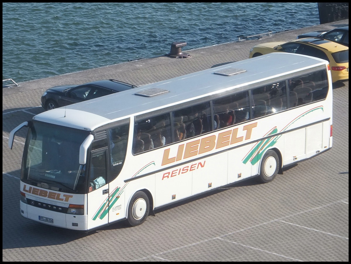 Setra 315 HD von Liebelt Reisen aus Deutschland im Stadthafen Sassnitz.