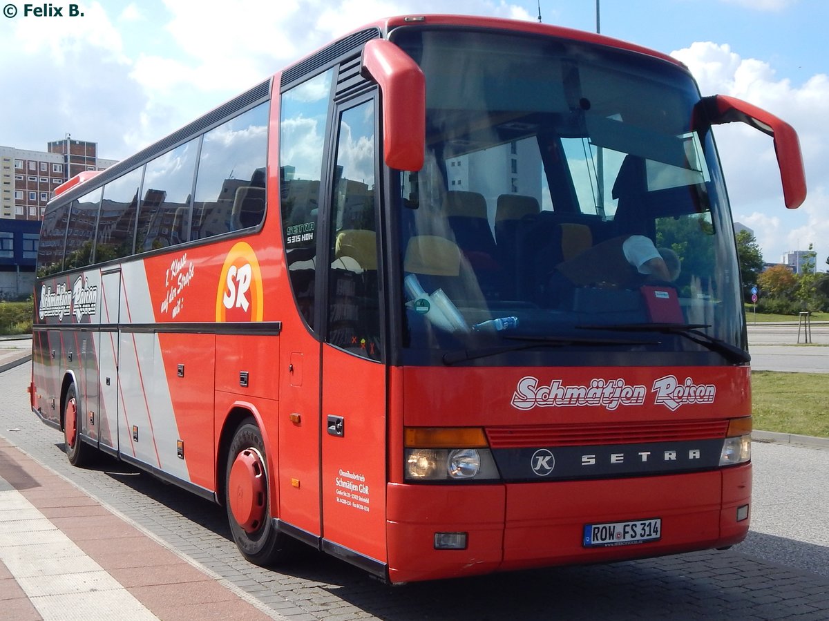 Setra 315 HDH von Schmätjen Reisen aus Deutschland in Rostock.