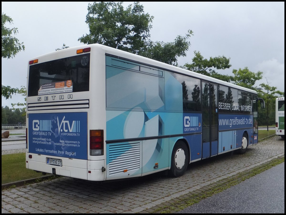 Setra 315 UL des Verkehrsbetrieb Greifswald-Land GmbH in Rostock.