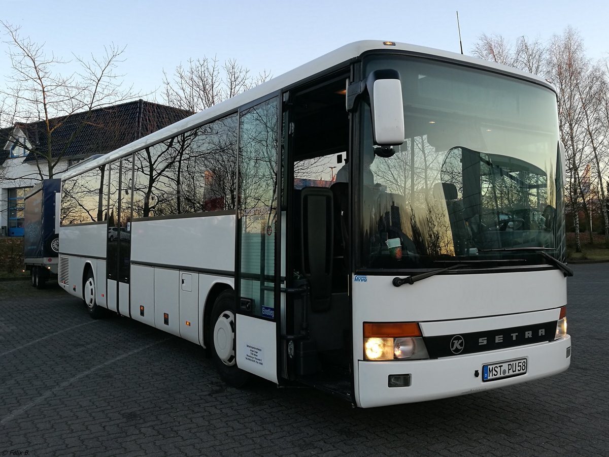 Setra 315 UL von Unger aus Deutschland mit Anhänger in Neubrandenburg. 