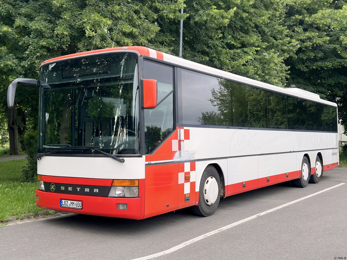Setra 317 UL von Plauer Busbetrieb M. Maaß aus Deutschland in Sternberg am 29.05.2024