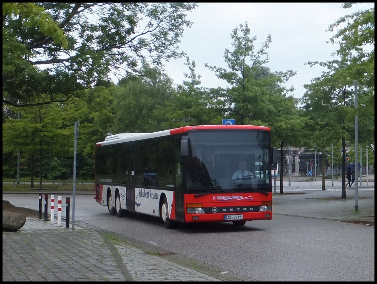 Setra 319 NF von J. Schubert Reisen aus Deutschland in Rostock.