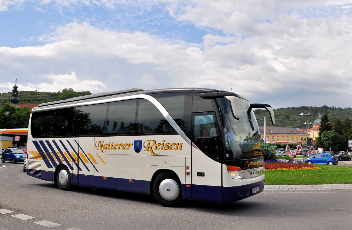 Setra 400er Serie von Natterer Reisen aus sterreich am 31.Mai 2014 in Krems gesehen.