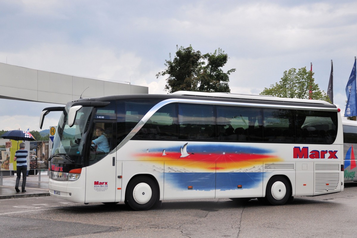 Setra 411 HD von Marx Reisen aus Deutschland am 12.Juli 2014 in Krems.