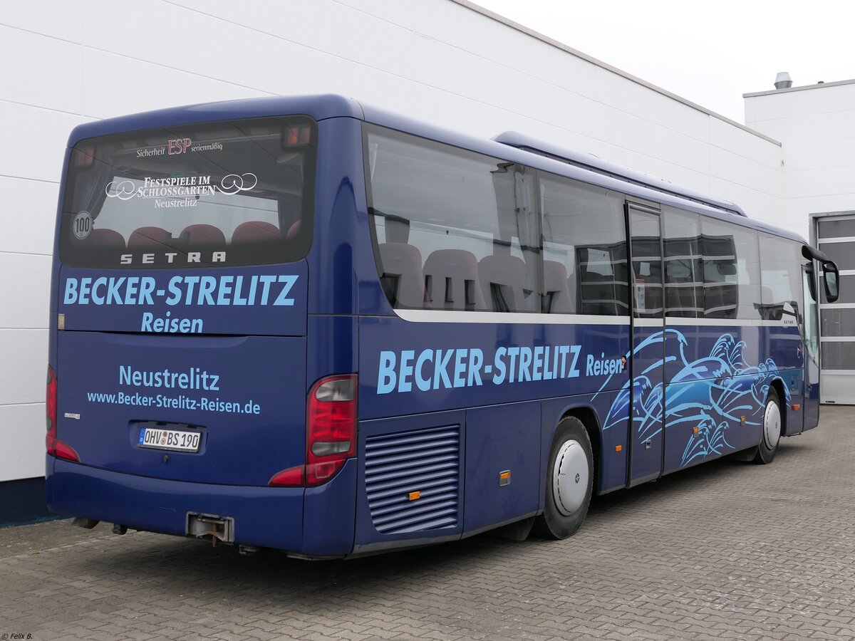 Setra 415 GT von Becker-Strelitz Reisen aus Deutschland in Neustrelitz.