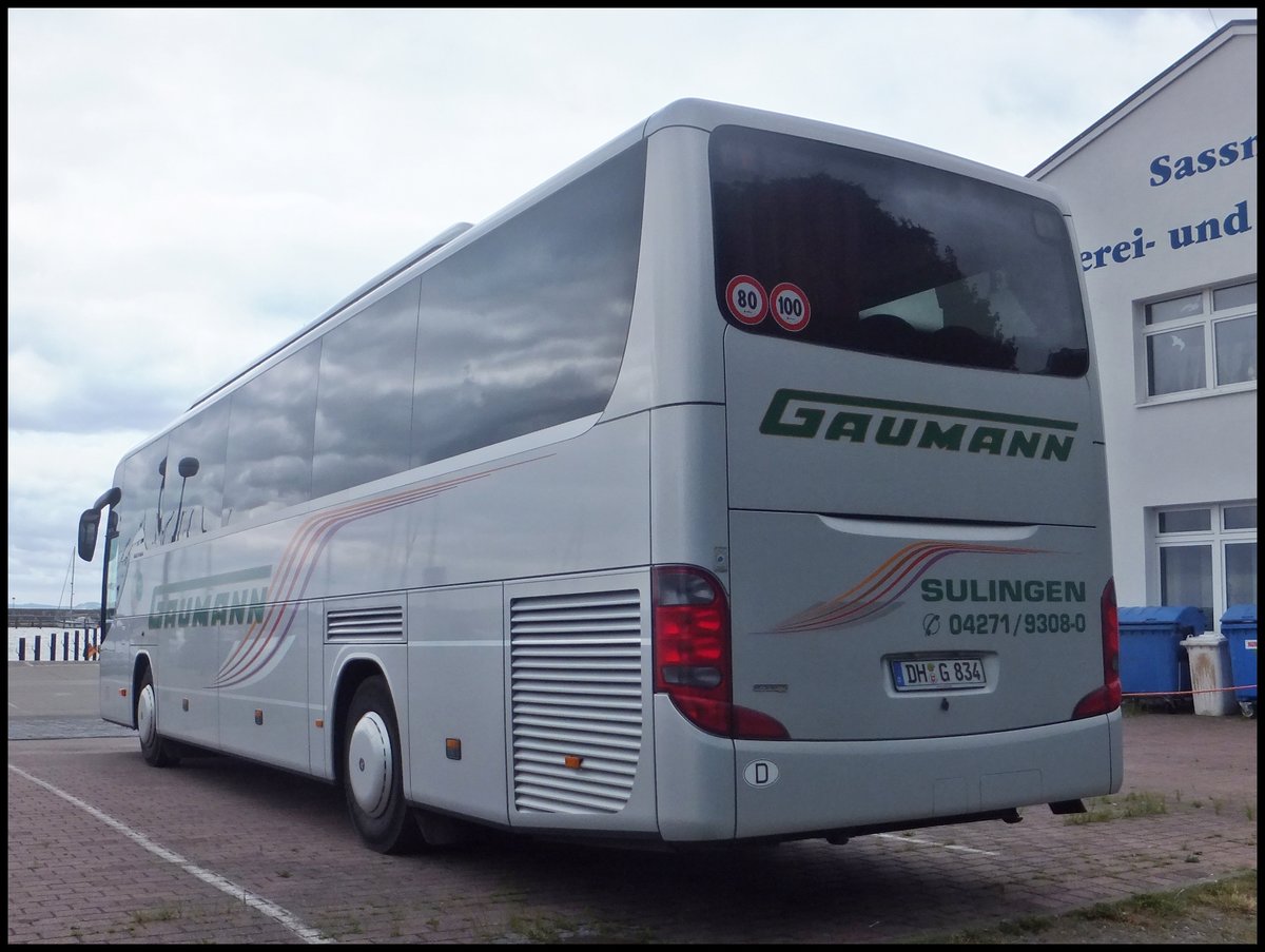 Setra 415 GT-HD von Gaumann aus Deutschland im Stadthafen Sassnitz.