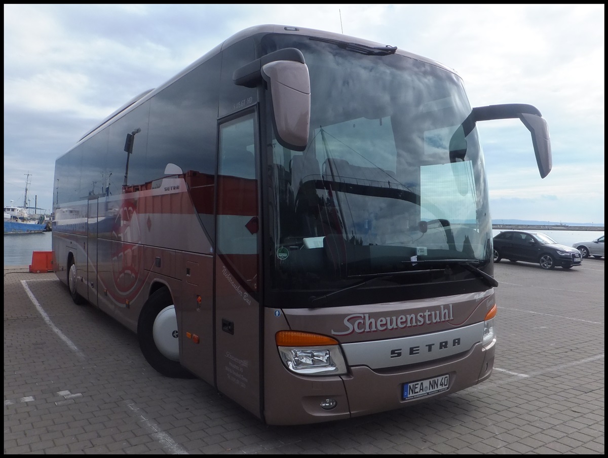 Setra 415 GT-HD von Scheuenstuhl aus Deutschland im Stadthafen Sassnitz.