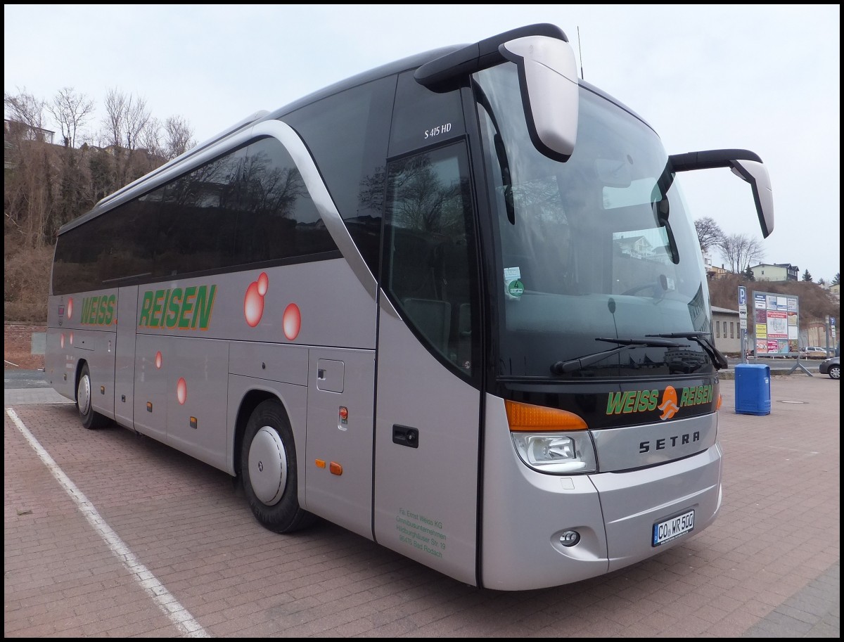 Setra 415 HD von Weiss Reisen aus Deutschland im Stadthafen Sassnitz.