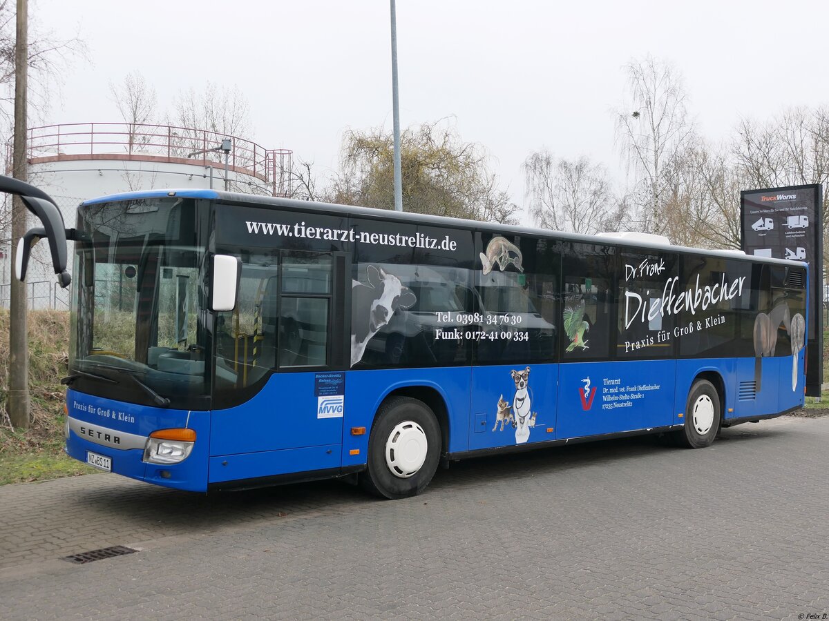 Setra 415 NF von Becker-Strelitz Reisen aus Deutschland in Neubrandenburg. 