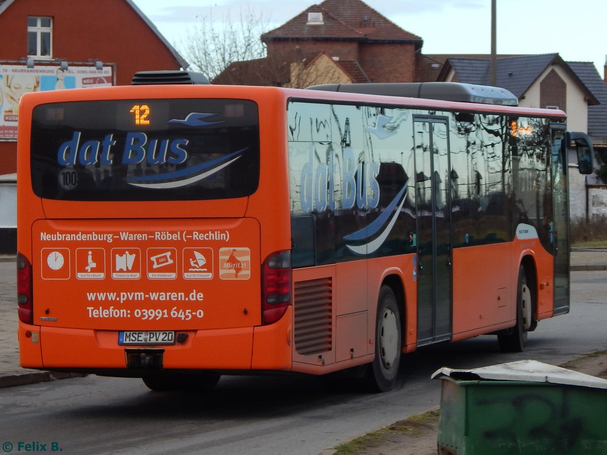 Setra 415 NF der PVM Waren in Neubrandenburg. 