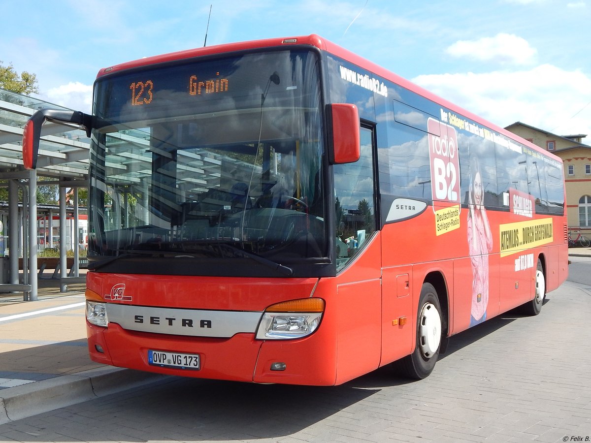 Setra 415 UL der Anklamer Verkehrsgesellschaft in Greifswald.