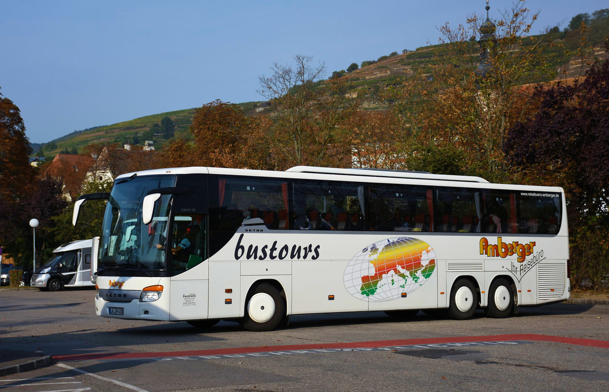 Setra 416 GT-HD von Amberger Bustours aus der BRD in Krems.