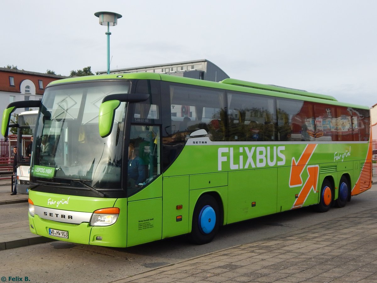 Setra 416 GT-HD von Flixbus/Wricke Touristik aus Deutschland in Neubrandenburg.