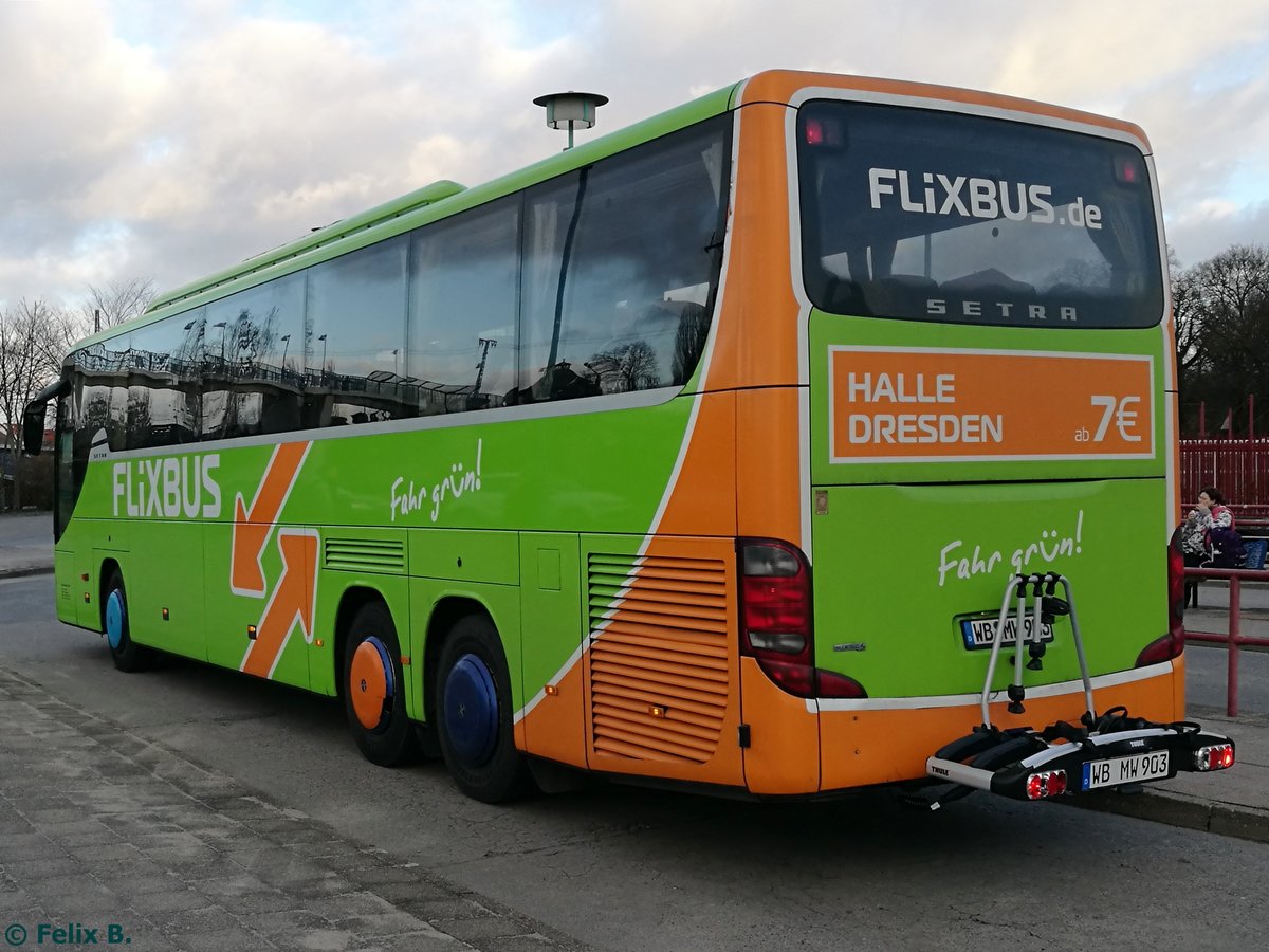 Setra 416 GT-HD von Flixbus/Wricke Touristik aus Deutschland in Neubrandenburg. 