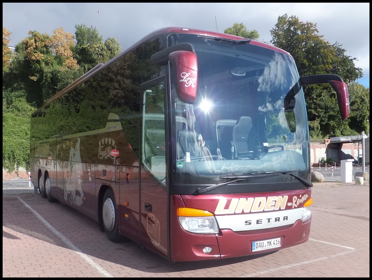 Setra 416 GT-HD von Linden-Reisen aus Deutschland im Stadthafen Sassnitz.