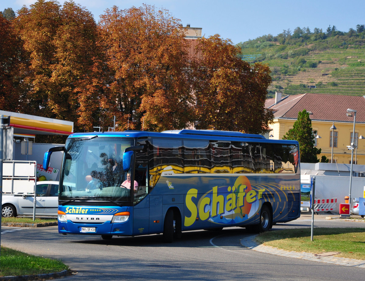 Setra 416 GT-HD von Schfer Reisen aus der BRD in Krems.