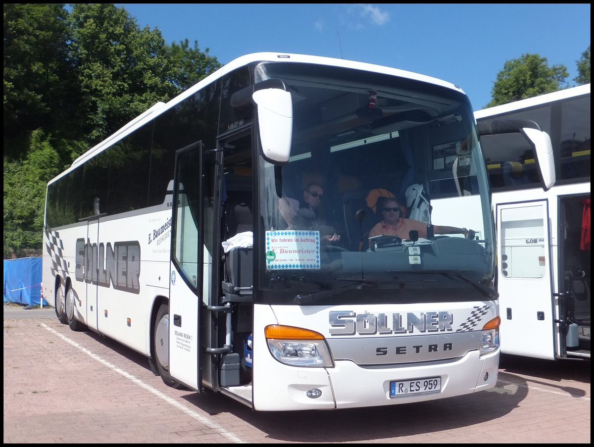 Setra 416 GT-HD von Söllner aus Deutschland im Stadthafen Sassnitz.