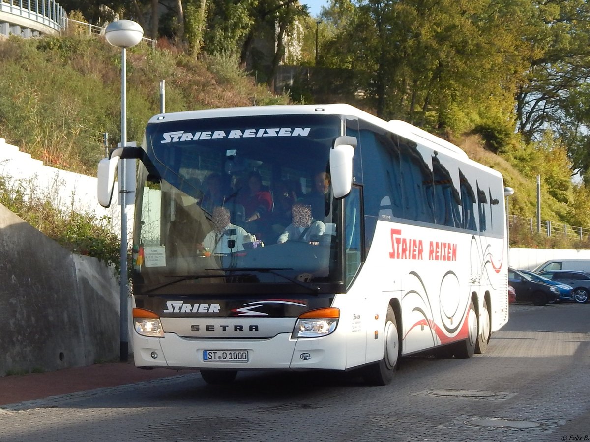 Setra 416 GT-HD von Strier Reisen aus Deutschland im Stadthafen Sassnitz.