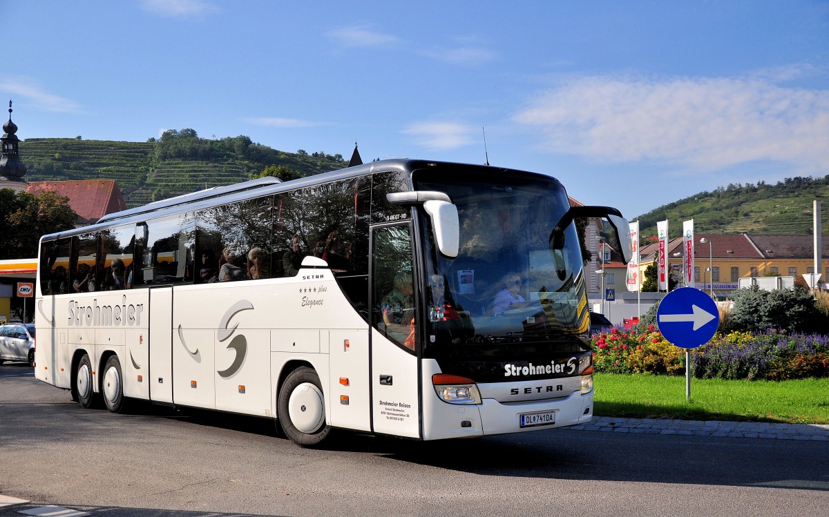 Setra 416 GT-HD von Strohmeier Reisen aus sterreich am 18.9.2014 in Krems gesehen.