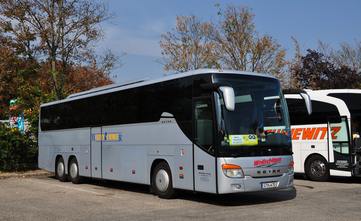 Setra 416 GT-HD von Wollschlger Reisen aus der BRD in Krems.