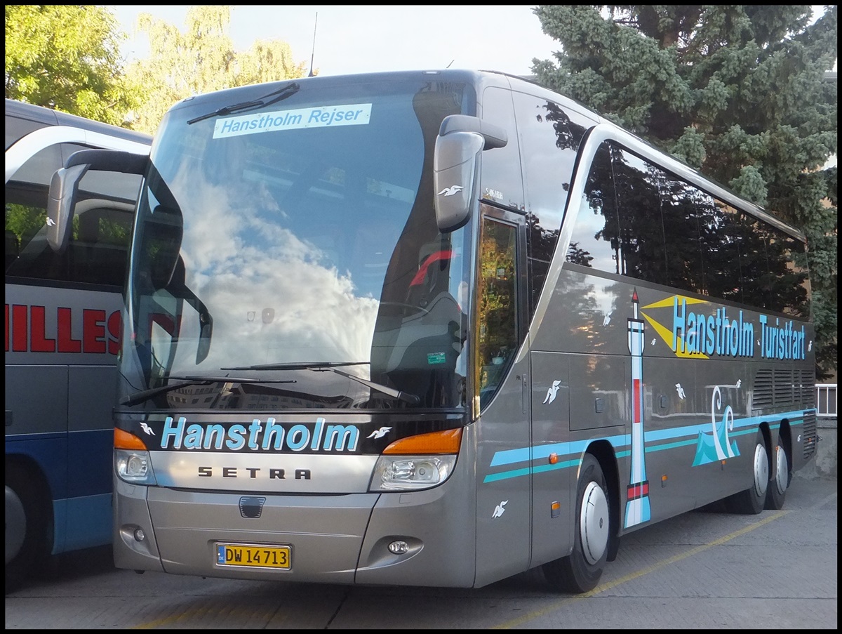 Setra 416 HDH von Hanstholm aus Dnemark in Sassnitz.