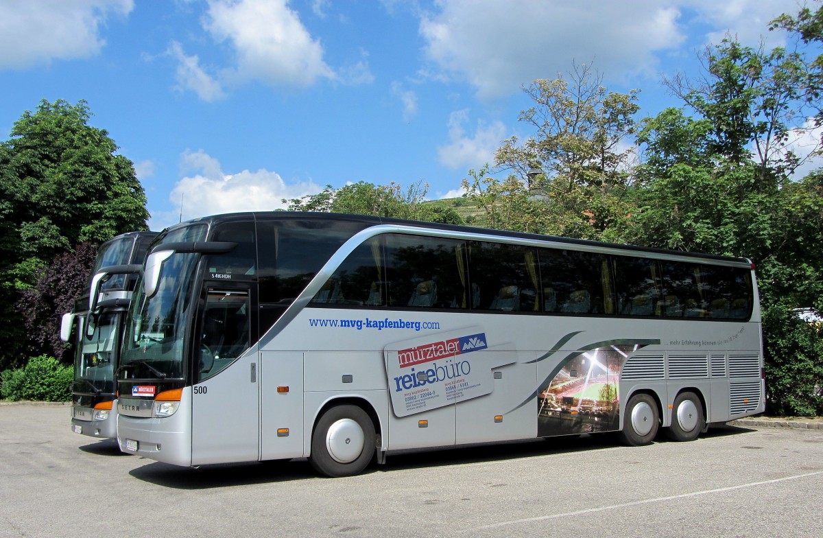 Setra 416 HDH von MVG Kapfenberg/sterreich,im Juni 2015 in Krems gesehen.