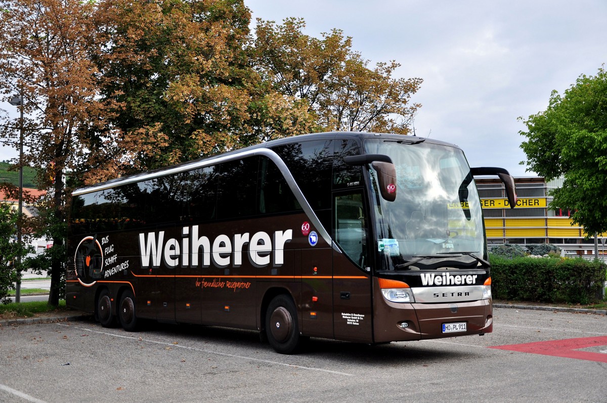 SETRA 416 HDH vom Reisebro WEIHERER aus Deutschland im September 2013 in Krems an der Donau.