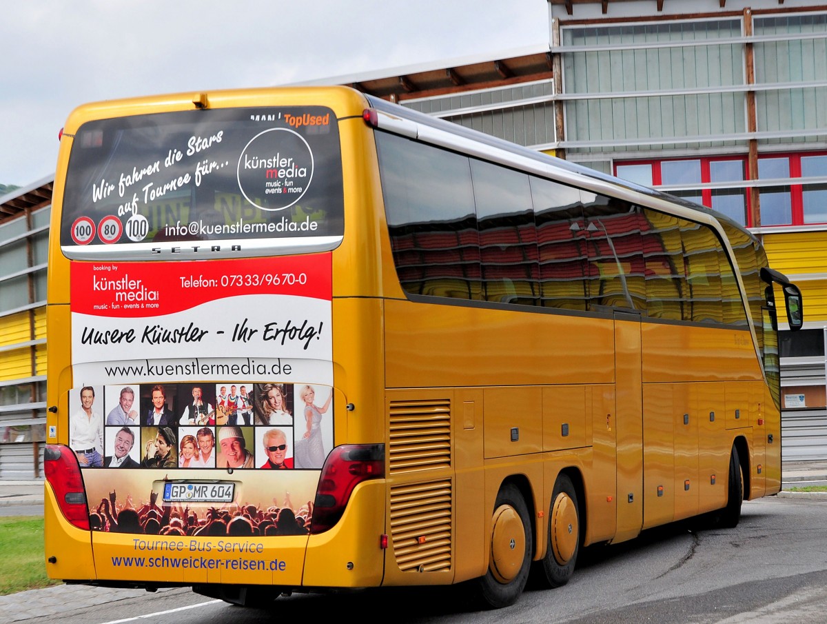 Setra 416 HDH von Schweicker Reisen aus Deutschland am 18.Mai 2014 in Krems gesehen.