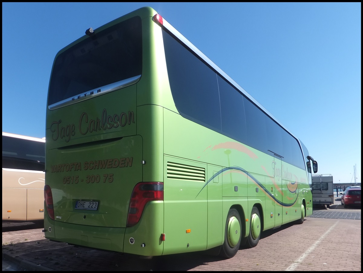 Setra 416 HDH von Vartofta aus Schweden im Stadthafen Sassnitz.