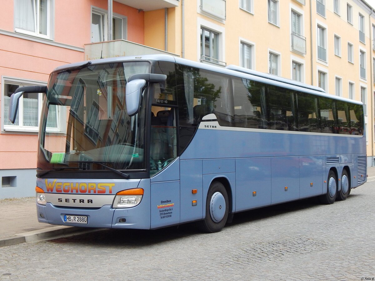 Setra 417 GT-HD von Weghorst aus Deutschland in Neubrandenburg.