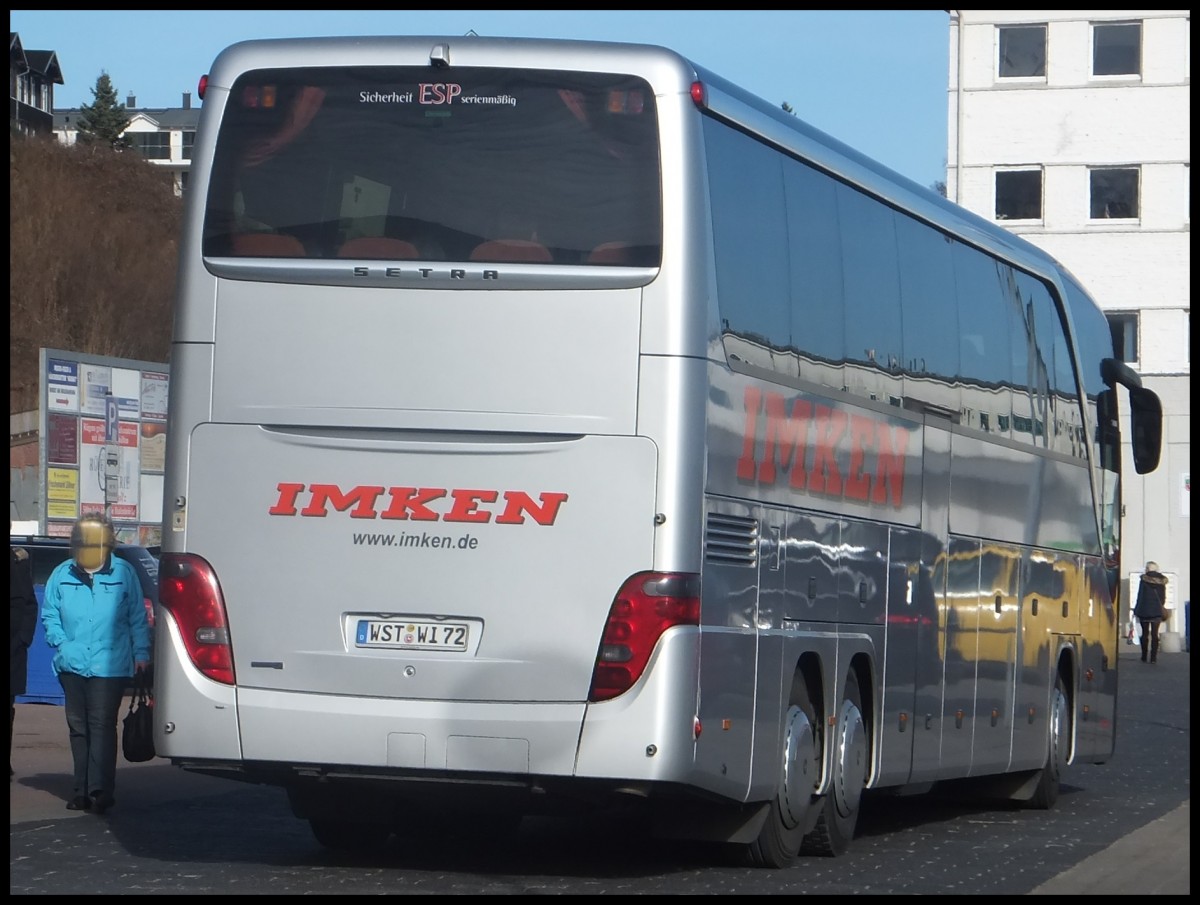 Setra 417 HDH von Imken aus Deutschland im Stadthafen Sassnitz.