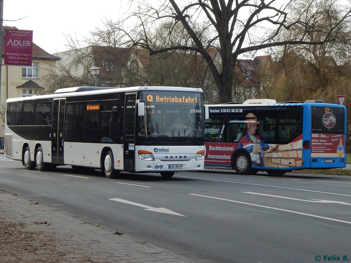 Setra 418 LE Business von Regionalbus Rostock in Gstrow. 