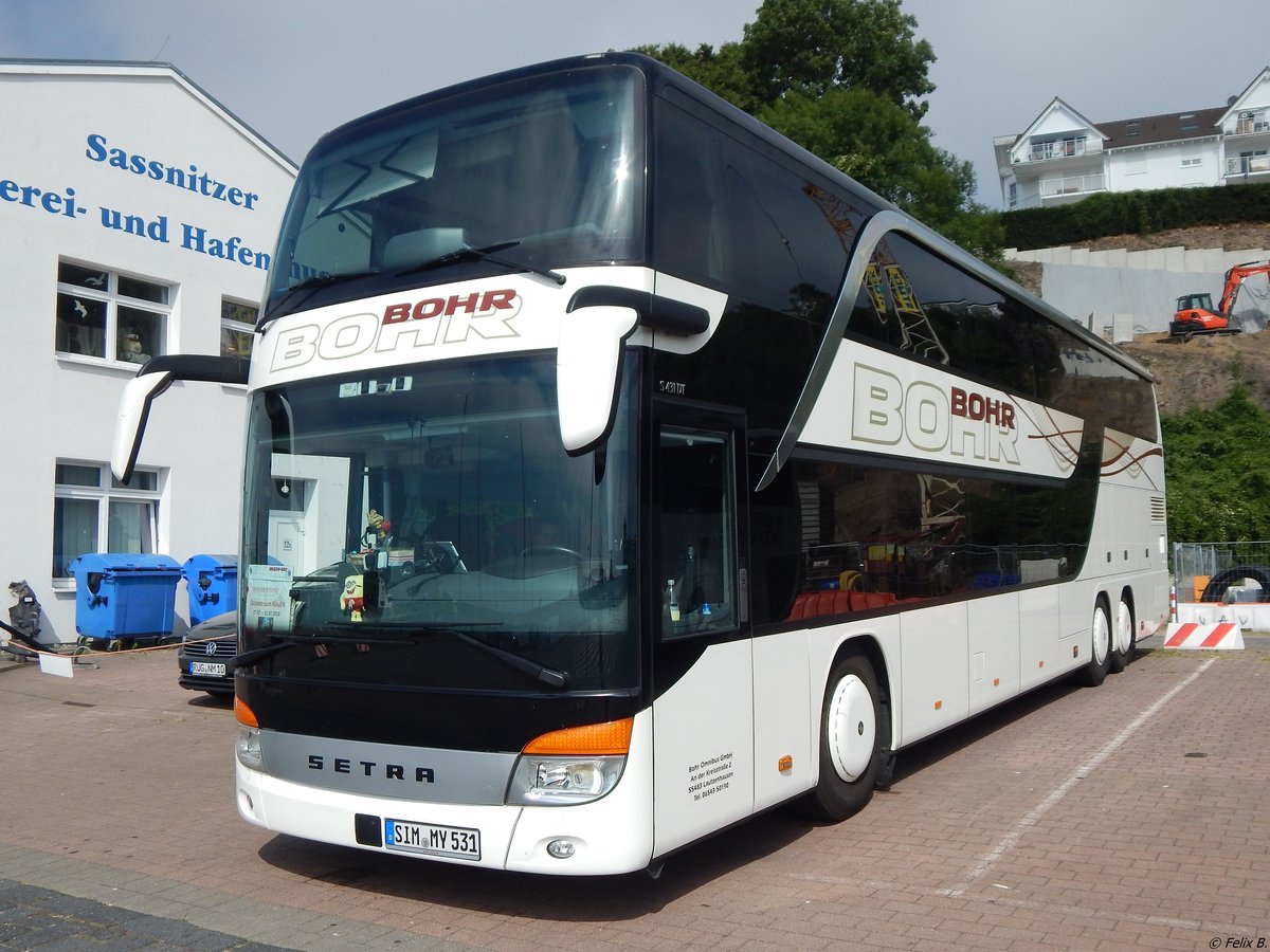 Setra 431 DT von Bohr aus Deutschland im Stadthafen Sassnitz.