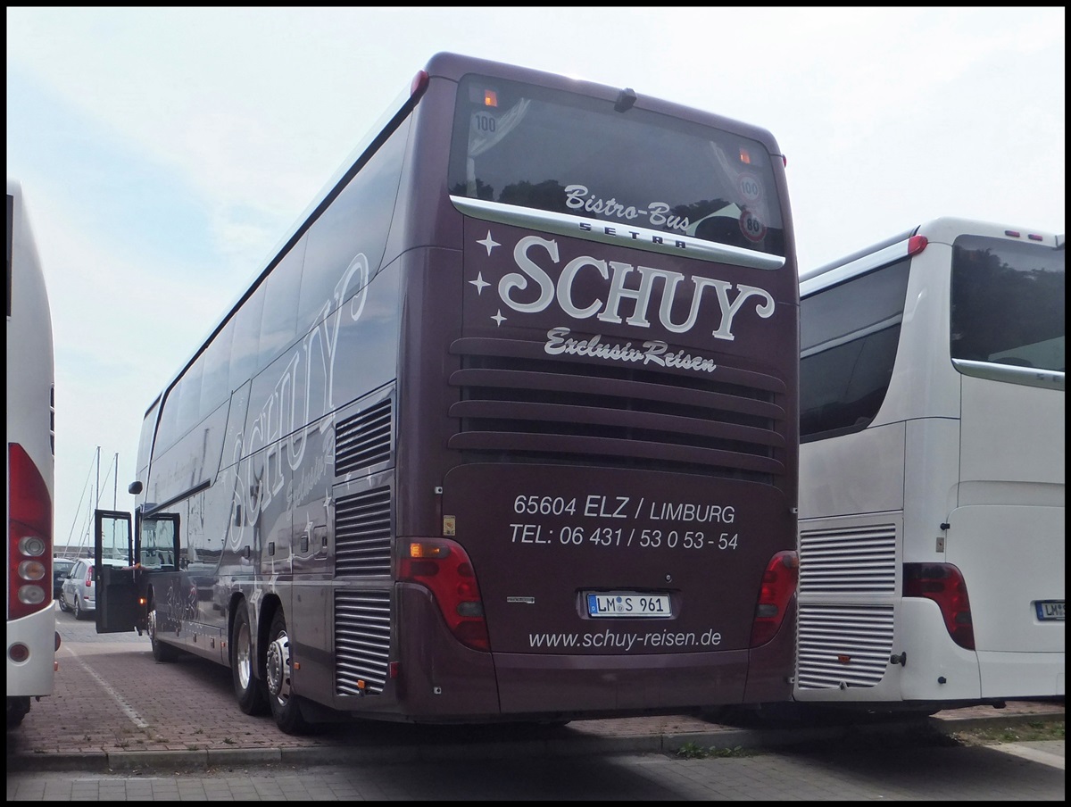 Setra 431 DT von Schuy aus Deutschland im Stadthafen Sassnitz.