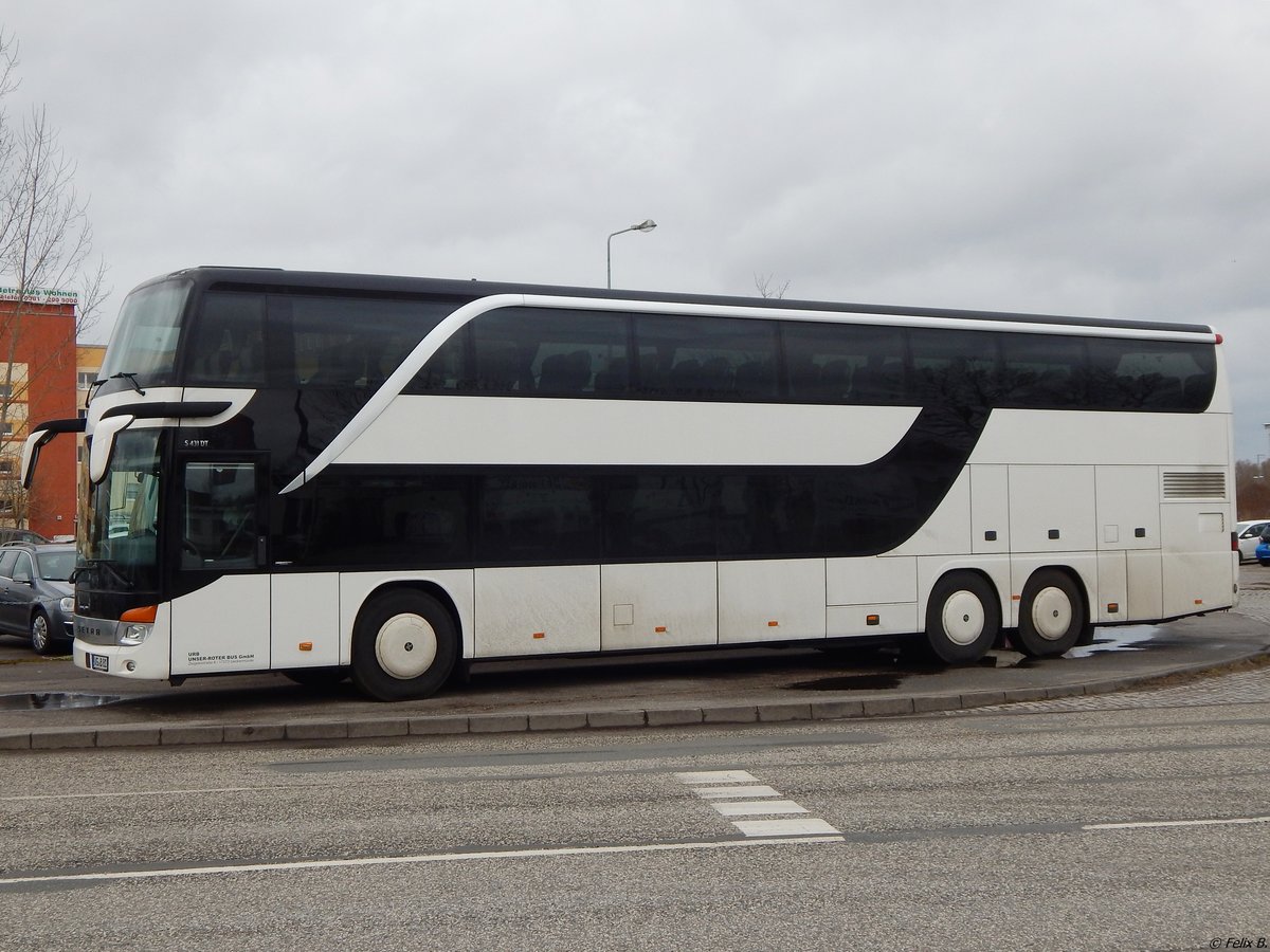 Setra 431 DT von URB aus Deutschland in Rostock.