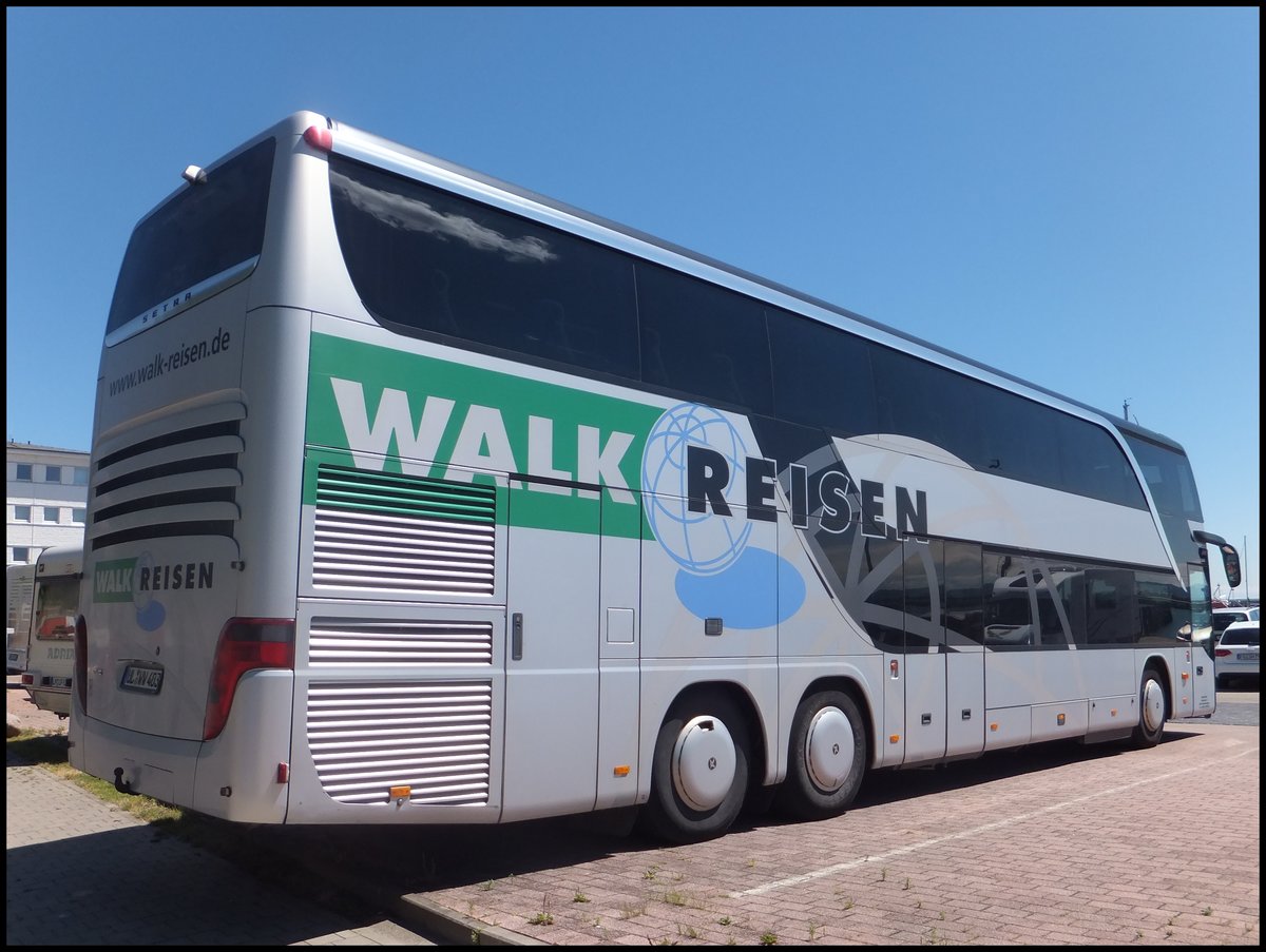 Setra 431 DT von Walk Reisen aus Deutschland im Stadthafen Sassnitz.