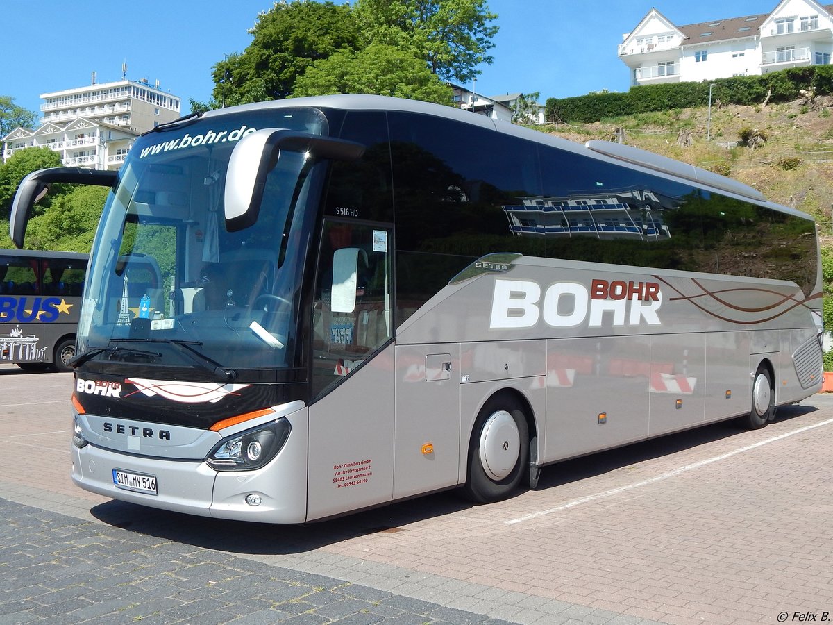 Setra 516 HD von Bohr aus Deutschland im Stadthafen Sasnitz.